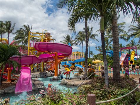 Wet n wild hawaii - Located on the edge of Kapolei hills with stunning view of Oahu is the ultimate extreme water experience. Guests begin their journey being catapulted from 50 feet in the air through a 130 foot tunnel before plummeting into the eye of the storm. Here guests will spin around the Tornado’s funnel in a two or four person clover-leaf tube ... 